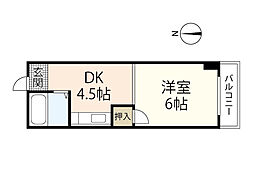 第三山本ビル 1DKの間取図画像