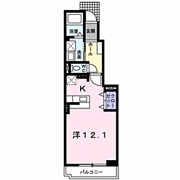 ラ・リシェス 1Kの間取図画像