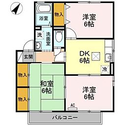セジュール壱番館B 3DKの間取図画像