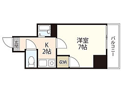 ユーアイビル 1Kの間取図画像