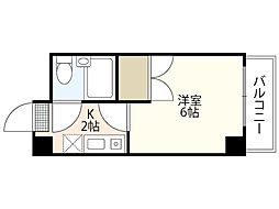 アメニティスミヨシ 1Kの間取図画像