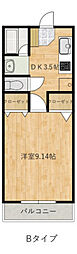 サザン27前川ビル 1Kの間取図画像