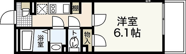 広島県広島市中区舟入中町(賃貸マンション1K・4階・21.11㎡)の写真 その2