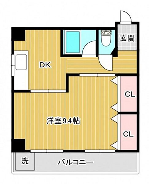 広島県広島市中区舟入本町(賃貸マンション1DK・4階・32.86㎡)の写真 その2