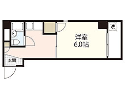 広島電鉄5系統 比治山橋駅 徒歩8分の賃貸マンション 3階1Kの間取り