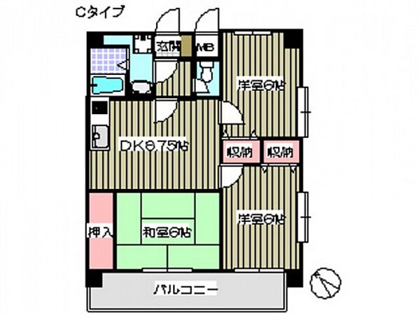 広島県広島市西区庚午北4丁目(賃貸マンション3DK・3階・61.42㎡)の写真 その2