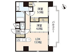 広島県広島市中区橋本町（賃貸マンション2LDK・8階・54.40㎡） その2