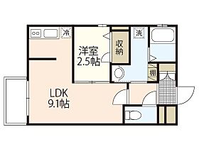 広島県広島市西区南観音3丁目（賃貸アパート1LDK・1階・29.19㎡） その2