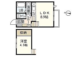 広島県広島市佐伯区隅の浜2丁目（賃貸アパート1LDK・2階・24.50㎡） その2