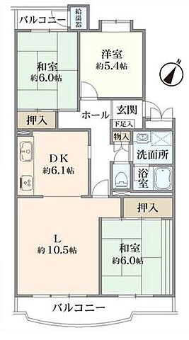 間取り グリーンコープ松が谷　6号棟 5階/-