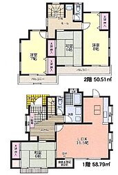 八王子市館町 4LDKの間取り
