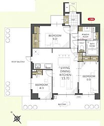 ハイホーム南大沢 3LDKの間取図画像