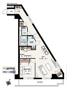 間取り:東放射線アイロード沿いに立地、2駅へ快適なフラットアプローチ 間取り:東放射線アイロード沿いに立地、2駅へ快適なフラットアプローチ