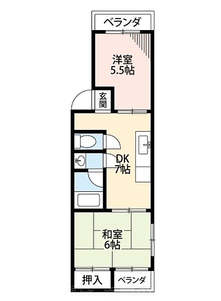 西田マンション ｜大阪府寝屋川市出雲町(賃貸マンション2DK・1階・40.00㎡)の写真 その2