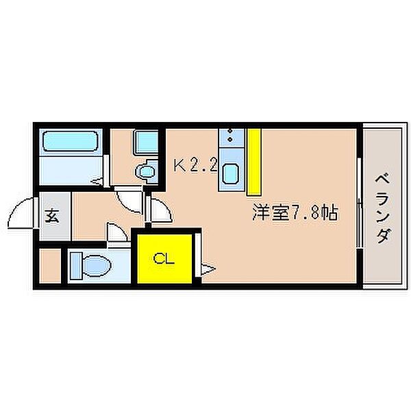 リヴェール香里園 ｜大阪府寝屋川市香里南之町(賃貸マンション1K・2階・30.05㎡)の写真 その2