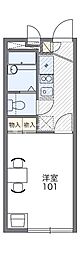 レオパレスボナール 1Kの間取図画像