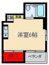 シャルレ寝屋川 ワンルームの間取図画像