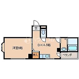 ハイツスズカ 1DKの間取図画像