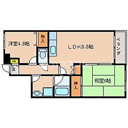 コルナス・アベニュー 2LDKの間取図画像