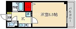シャトレ・ヴェール2 1Kの間取図画像
