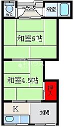 池田文化7号棟 2Kの間取図画像