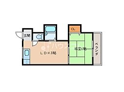 ジュネス・シャトー 1LDKの間取図画像