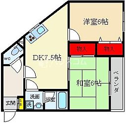 ソル・レヴェンテ 2DKの間取図画像