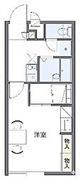 レオパレス新家 1Kの間取図画像