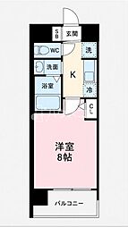プレサンスNEO大和田STATIONベゼル 1Kの間取図画像