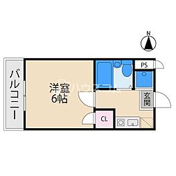 メゾン大和田 1Kの間取図画像