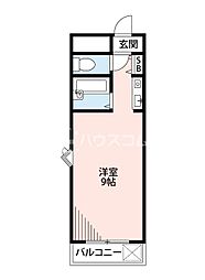 ロックブリッジハイツ ワンルームの間取図画像