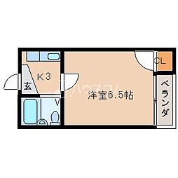 JPアパートメント寝屋川 1Kの間取図画像