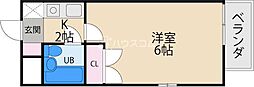 lheviot 1Kの間取図画像