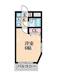 lheviot 1Kの間取図画像