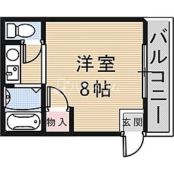 高千穂第2マンション ワンルームの間取図画像