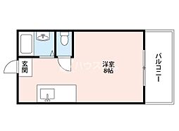ハイクレスト光善寺 ワンルームの間取図画像