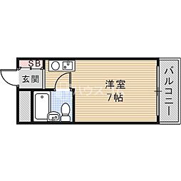 サンシャイン香里園第3 ワンルームの間取図画像