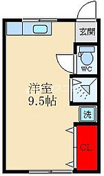 グランツ・N ワンルームの間取図画像