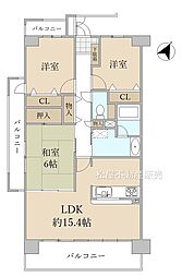 グランコート新栄 3LDKの間取図画像