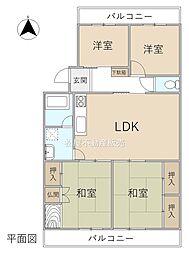 ソシエール南栄B棟 4LDKの間取図画像