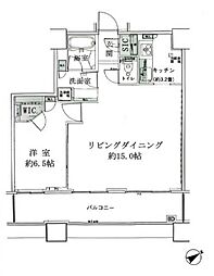 アウルタワー 1LDKの間取図画像