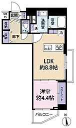 日神デュオステージ王子 1LDKの間取図画像