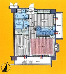 グランド・ガーラ代田橋 2LDKの間取図画像