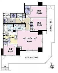 グランドメゾン白金レジデンス 3LDKの間取図画像