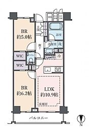 オープンレジデンシア目白御留山 2LDKの間取図画像