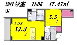 ShaMaison グランデ板橋 1LDKの間取図画像