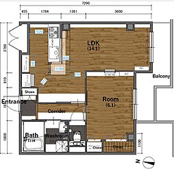 間取図画像 1LDK