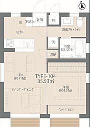 CasaCielomare 1LDKの間取図画像