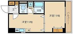 富士産業ビル 1LDKの間取図画像