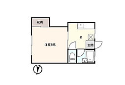 ラ・ネージュ盛岡 1Kの間取図画像